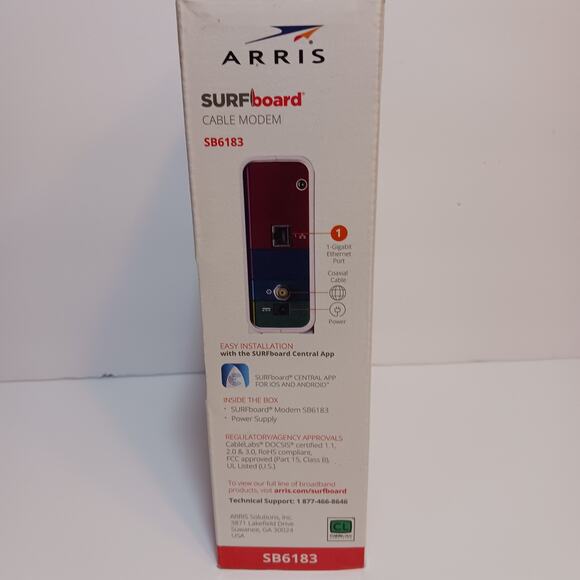 ARRIS Surfboard SB6183 Docsis 3.0 Cable Modem White Compatible Spectrum Xfinity - Picture 5 of 13